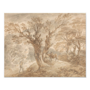 Thomas Gainsborough - Waldlandschaft mit Bauern Fotodruck