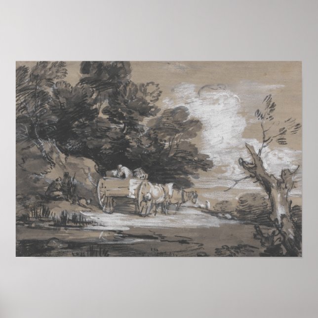 Thomas Gainsborough - Waldlandschaft Poster (Vorne)