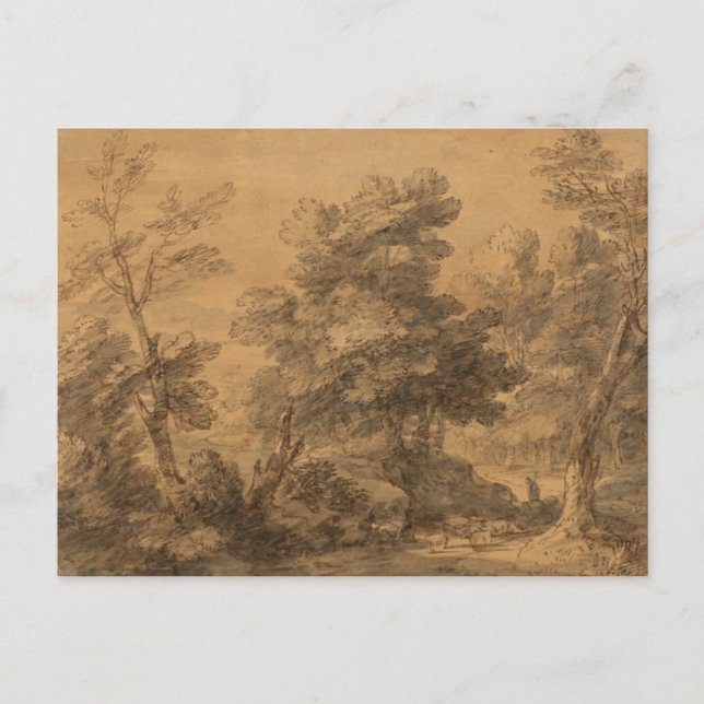 Thomas Gainsborough - Waldlandschaft Postkarte (Vorderseite)