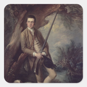 Thomas Gainsborough William Poyntz von Midgham Quadratischer Aufkleber