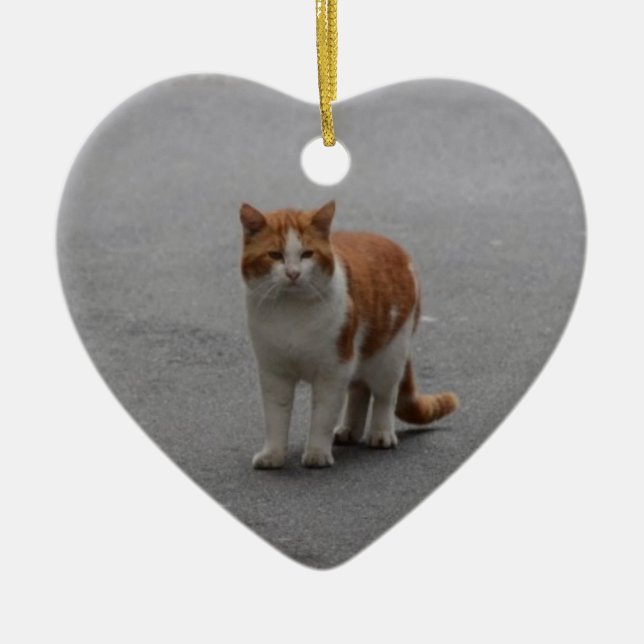 Thomas Ginger und White Cat Keramikornament (Vorne)