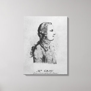 Thomas Gray, gezeichnet von William Henshaw Leinwanddruck