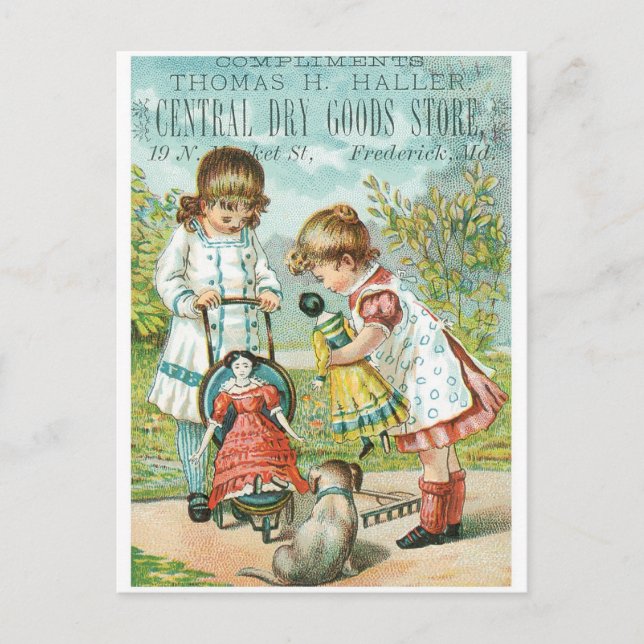 Thomas H Haller Central Dry Goods Store Postkarte (Vorderseite)
