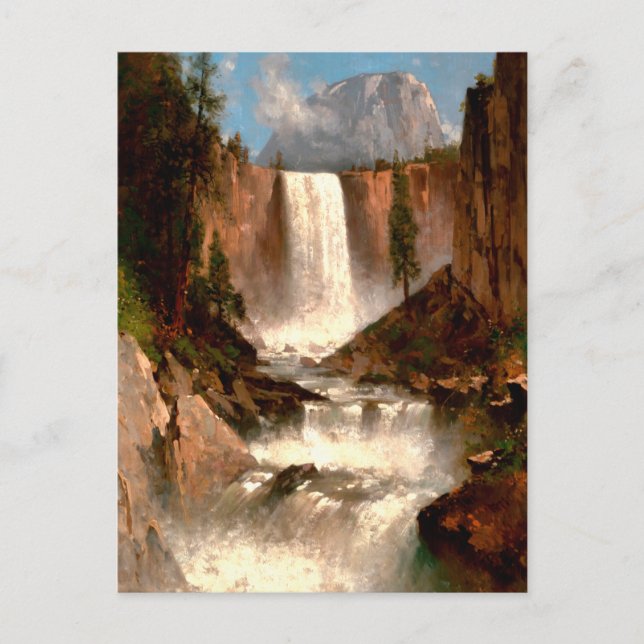 Thomas Hill's Vernal Falls, Yosemite Postkarte (Vorderseite)
