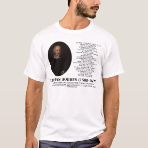 Thomas Hobbes Leviathan Man Solitary Politary Zita T-Shirt