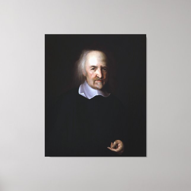 Thomas Hobbes von John Michael Wright Leinwanddruck (Vorderseite)