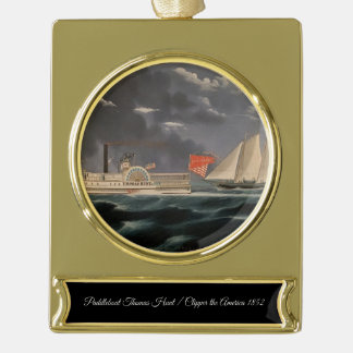 Thomas Hunt und die America 1852 Banner-Ornament Gold