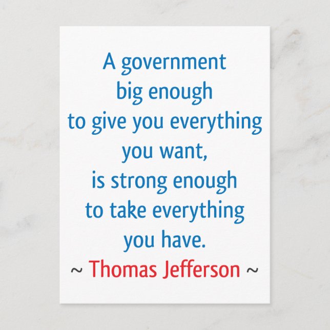 Thomas Jefferson #1 Postkarte (Vorderseite)