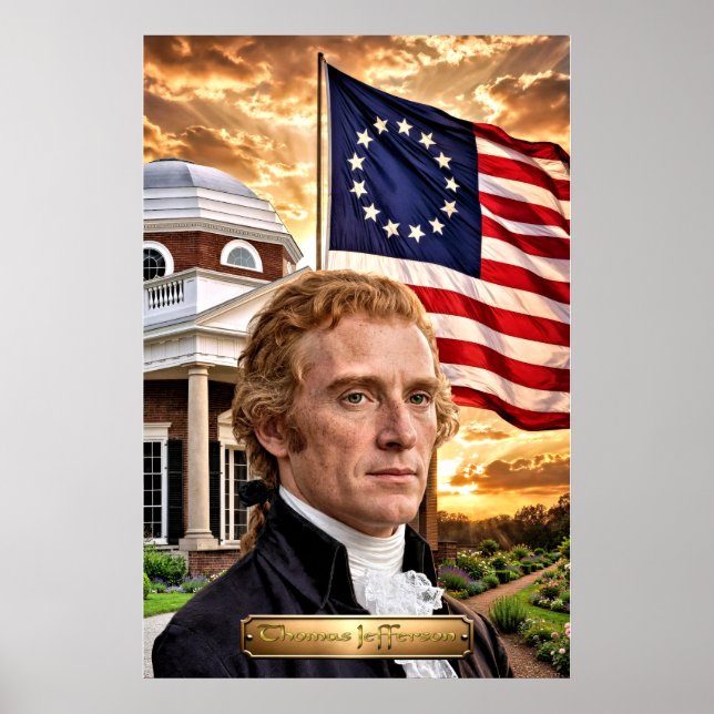 Thomas Jefferson: 3. Präsident der USA Poster (Vorne)