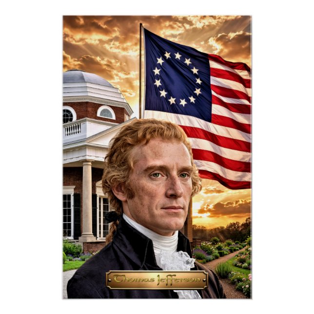 Thomas Jefferson: 3. Präsident der USA Poster (Vorderseite)