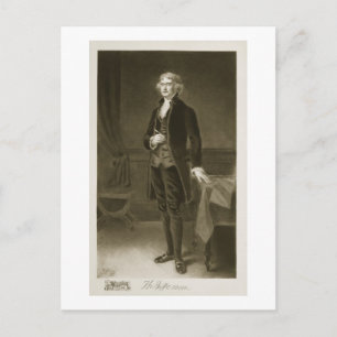 Thomas Jefferson, 3. Präsident der Vereinigten Sta Postkarte