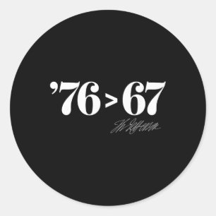 Thomas Jefferson 76 > 67 Selbst-evident Minimales Runder Aufkleber