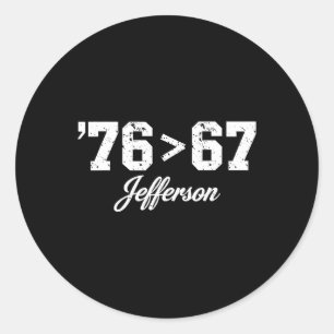 Thomas Jefferson 76 67 Selbstverständlich Geschich Runder Aufkleber
