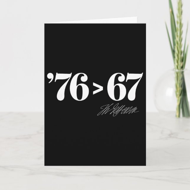 Thomas Jefferson 76 > 67 Selbstverständlich Minima Karte (Vorderseite)