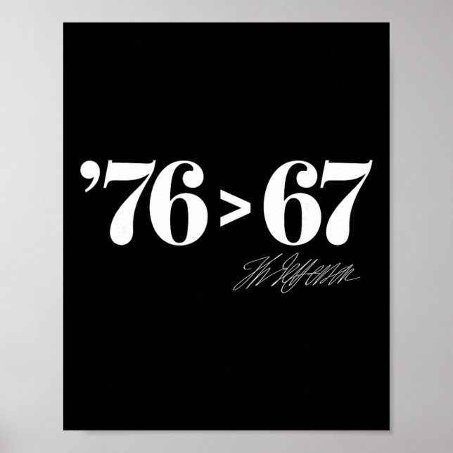 Thomas Jefferson 76 > 67 Selbstverständlich Minima Poster (Vorne)