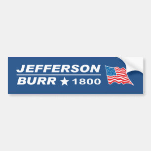 Thomas- Jefferson - Aaron-Gratwahl 1800 Autoaufkleber