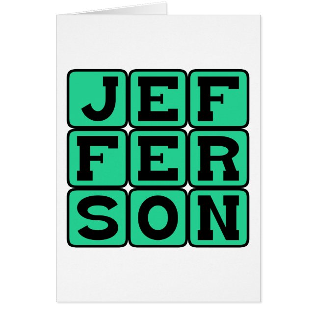 Thomas Jefferson, amerikanischer Präsident (Vorne)