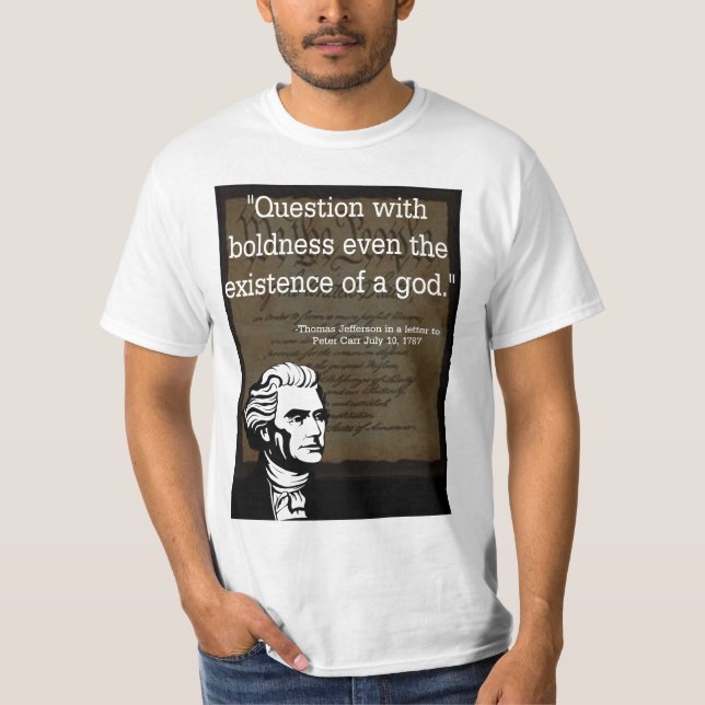Thomas Jefferson auf Religion in der Regierung T-Shirt (Vorderseite)