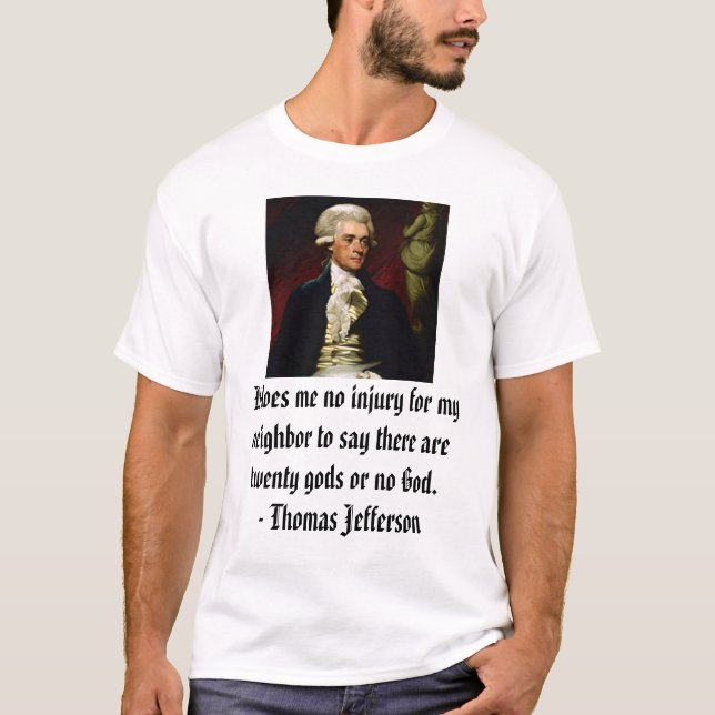Thomas Jefferson auf Religionsfreiheit T-Shirt (Vorderseite)