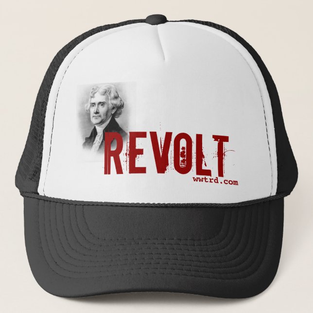 thomas_jefferson, Aufruhr, wwtrd.com Truckerkappe (Vorderseite)