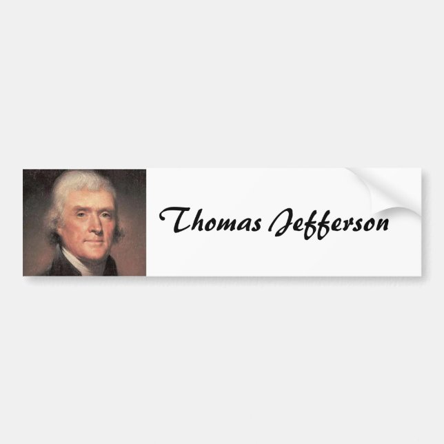 Thomas Jefferson Autoaufkleber (Vorne)