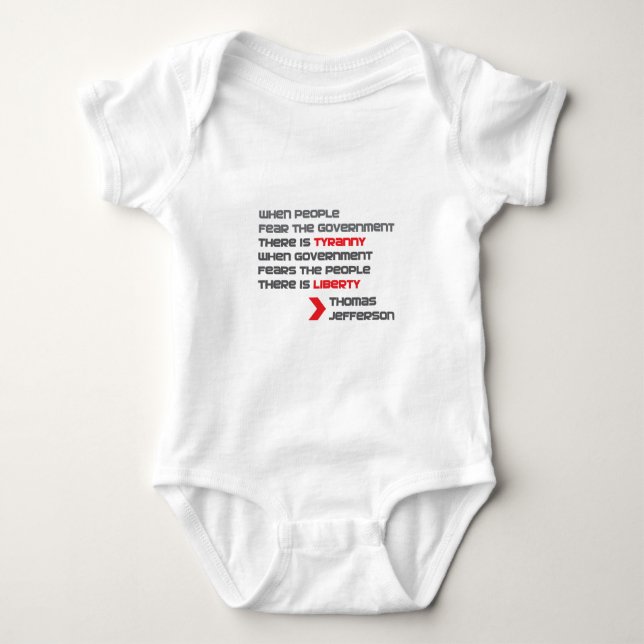 THOMAS JEFFERSON BABY STRAMPLER (Vorderseite)