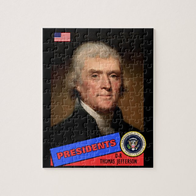 Thomas Jefferson Baseball Card Puzzle (Vertikal)