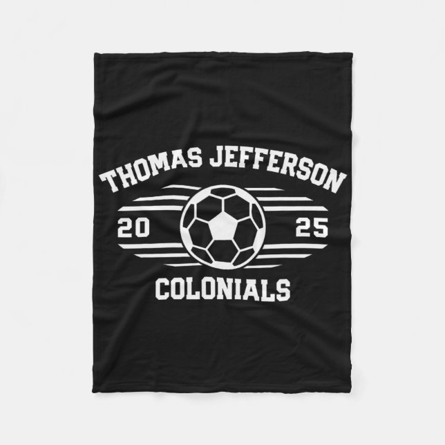 Thomas Jefferson Colonials Fußball Ll 2025 Fleecedecke (Vorderseite)