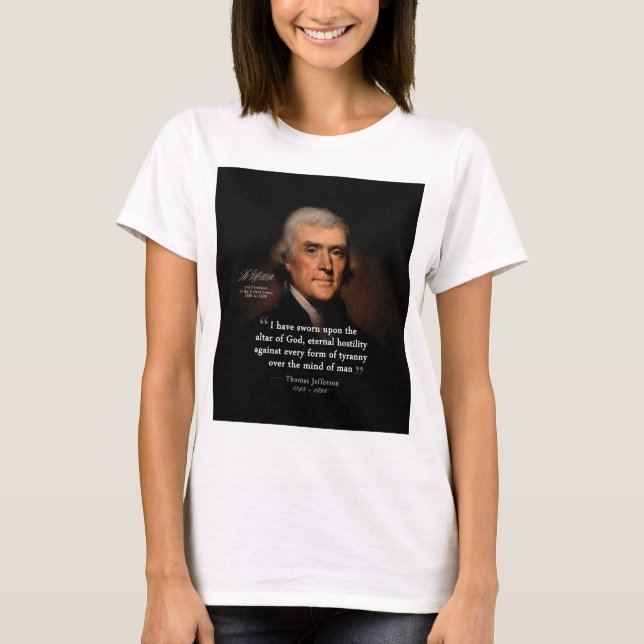 Thomas Jefferson durch Rembrandt - Altar des T-Shirt (Vorderseite)