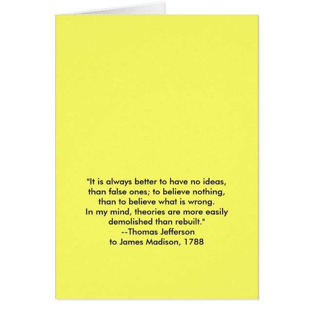 Thomas Jefferson - Es ist immer besser (Vorne)