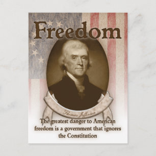 Thomas Jefferson - Freedom Postkarte