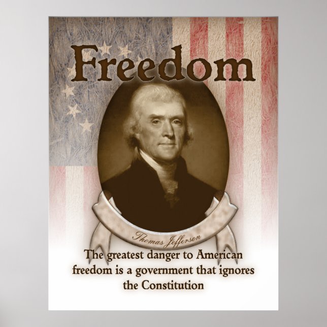 Thomas Jefferson - Freiheit Poster (Vorne)