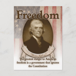 Thomas Jefferson - Freiheit Postkarte