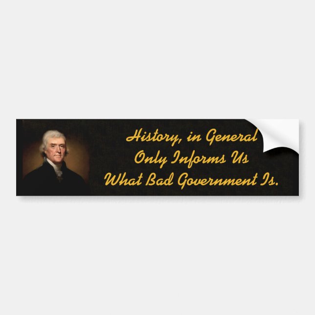 Thomas Jefferson History Autoaufkleber (Vorne)