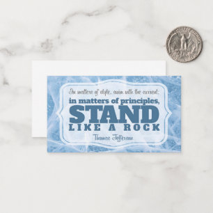 Thomas Jefferson Inspirational Zitat "Grundsatz" Mitteilungskarte