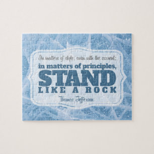 Thomas Jefferson Inspirational Zitat "Grundsatz" Puzzle