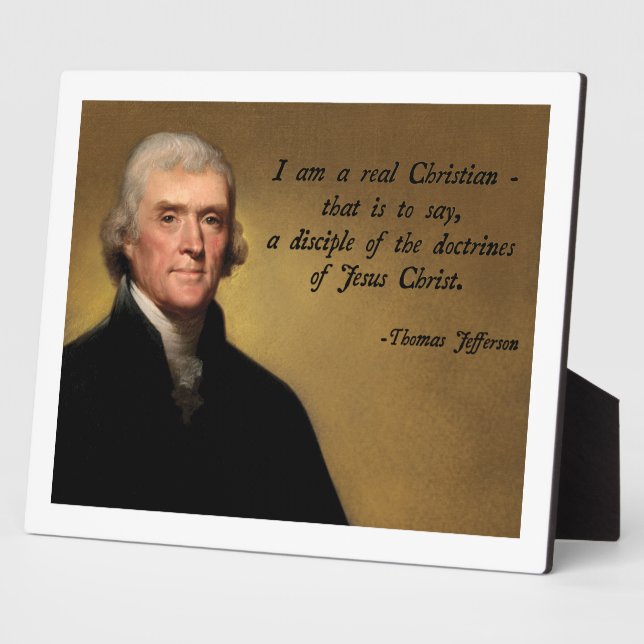 Thomas Jefferson Jesus Christ Fotoplatte (Seite)