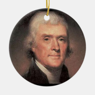 Thomas Jefferson Keramik Ornament