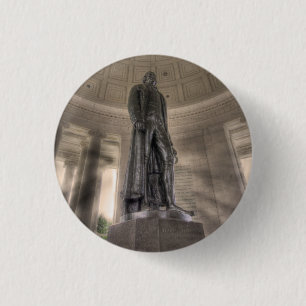 Thomas Jefferson Memorial Bronze Statue Button