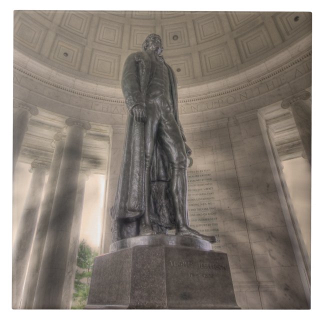 Thomas Jefferson Memorial Bronze Statue Fliese (Vorderseite)