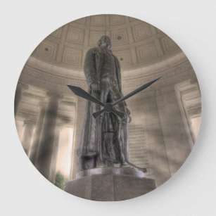 Thomas Jefferson Memorial Bronze Statue Große Wanduhr