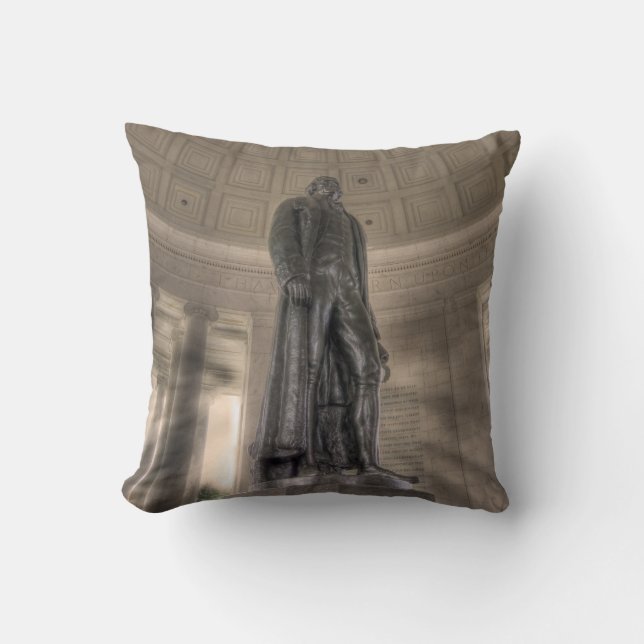 Thomas Jefferson Memorial Bronze Statue Kissen (Vorderseite)