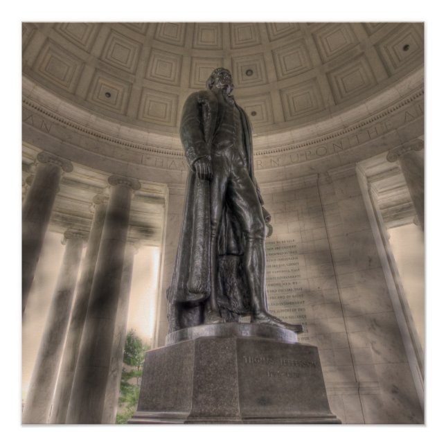Thomas Jefferson Memorial Bronze Statue Poster (Vorderseite)