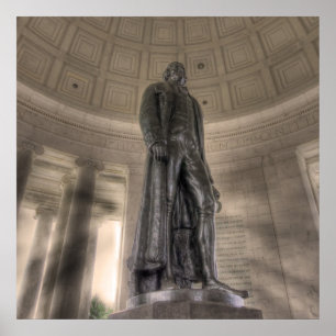 Thomas Jefferson Memorial Bronze Statue Poster