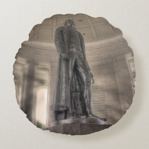 Thomas Jefferson Memorial Bronze Statue Rundes Kissen