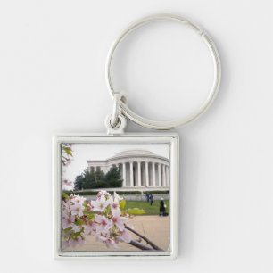 Thomas-Jefferson-Memorial mit Kirschblüten Schlüsselanhänger