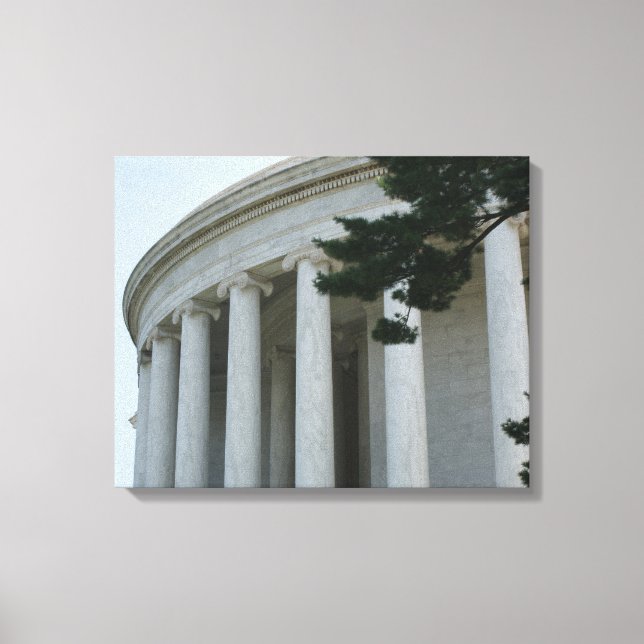 Thomas Jefferson Memorial Säulen Foto Leinwand (Vorderseite)