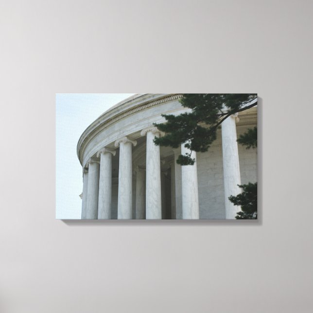 Thomas Jefferson Memorial Säulen Foto Leinwand (Vorderseite)