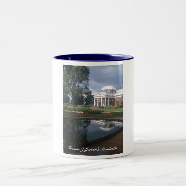 Thomas Jefferson Monticello Zweifarbige Tasse (Mittel)