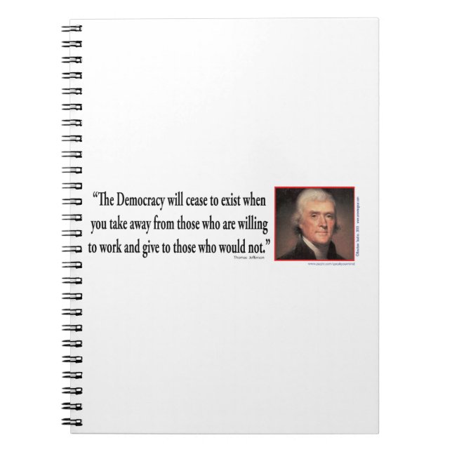 Thomas Jefferson Notizblock (Vorderseite)